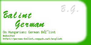 balint german business card